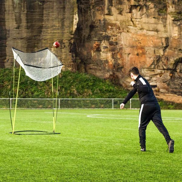 Throwing Net Target Practice Aid Football Fade Trainer Quarterback Drop Equipment Training Gear
