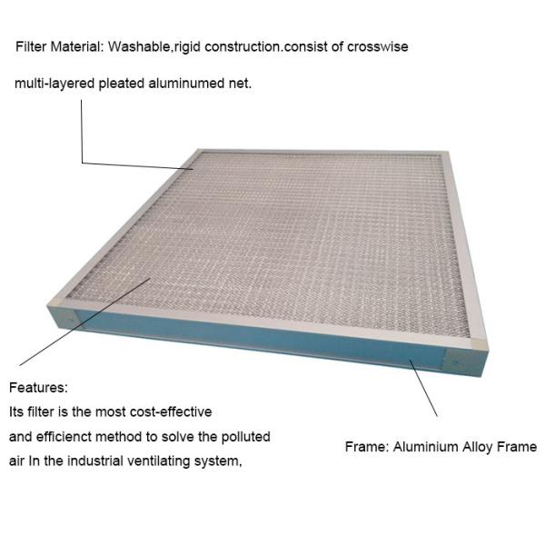 Durable Pre Air Filter Aluminum Net High Temperature Resistance Primary Filter