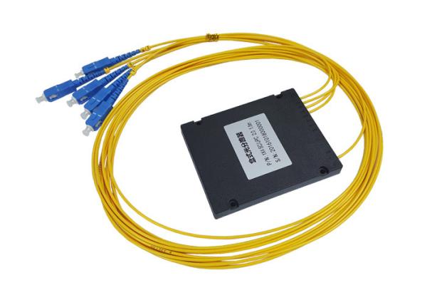 Quality ODN 1x4 ABS Module Fiber Optic PLC Splitter With Single Mode SC UPC Connector for sale