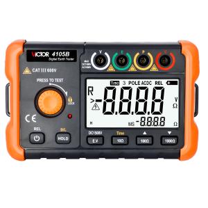 China VICTOR 4105B intelligent multifunctional grounding testing instrument with High definition LCD display screen on sale