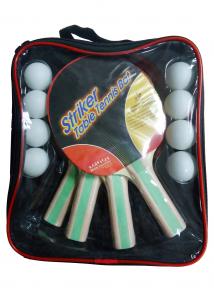 China Carry Bag Packing Table Tennis Set 5mm Plywood Bats 8 PVC Balls With Rubber wholesale