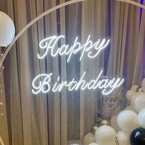 Customized Size LED Neon Sign Light for Interior Decoration Good Vibes Wall