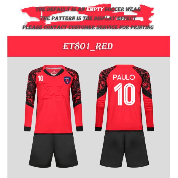 Football goalkeeper uniform Children's anti-collision goalkeeper suit Customized set boys' thickened primary school jersey