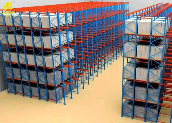 Quality Mobile Drive In And Drive Through Racking / Heavy Duty Pallet Racking System for sale