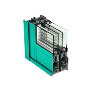 China ISO140012.2mm Hollow Shutter Aluminium Sliding Window Profile on sale