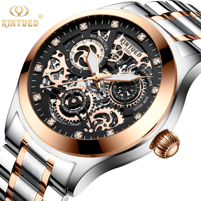 China Water Resistant Mechanical Skeleton Watch Shockproof Long Service Life on sale