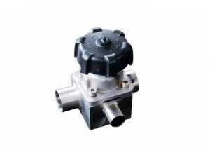 China Welded Ends Sanitary Three Way Diaphragm Valve 1'' To 4'' 10 Bar Max Pressure wholesale