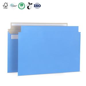 China Biodegradable Cardboard Envelope Mailer Light Blue Rigid Cardboard Mailers Customized wholesale
