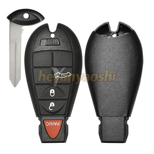 Quality Chrysler 4Buttons Smart Key Shell with Emergency Key Insert for sale