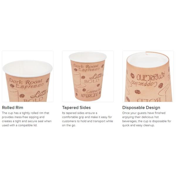 Plain White Compostable Pe Coated Paper Cup Environmental Protection