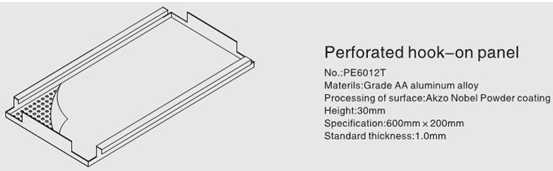 PVDF Pre - Coated Perforated Honeycomb Composite Suspended Ceiling Hooks