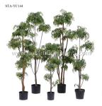 Lifelike Artificial Fern Tree , Artificial House Plants Iron Wire Delightful