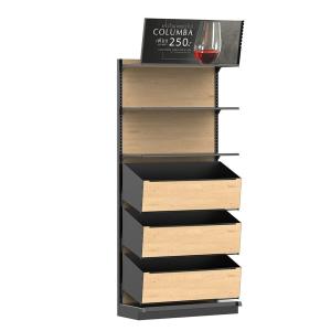 Red Wine Bottle Wooden Display Stands 2000mm Wooden Wine Shelf For Liquor