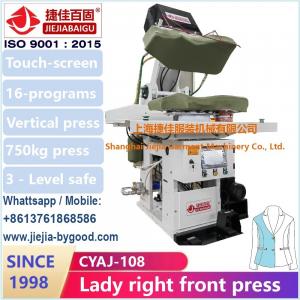 China Shanghai Jiejiabaigu Factory 1998 Full Range Garment Ironing Machine lady dress front on sale