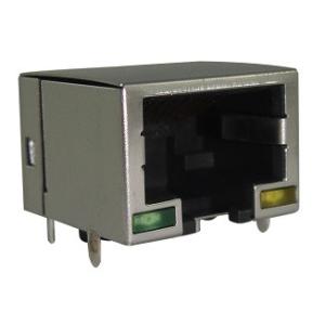 China Amphenol RJE7318800410 RJ45 8P8C Modular Connector with LEDs wholesale