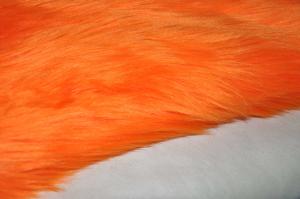 China orange color  150cm Long Hair Faux Fur  Faux Fox Fabric，Showcase your personality and make your space stand out on sale