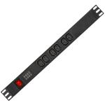 6 Way IEC Type PDU Extension Socket With On/Off Switch, Overload Protector