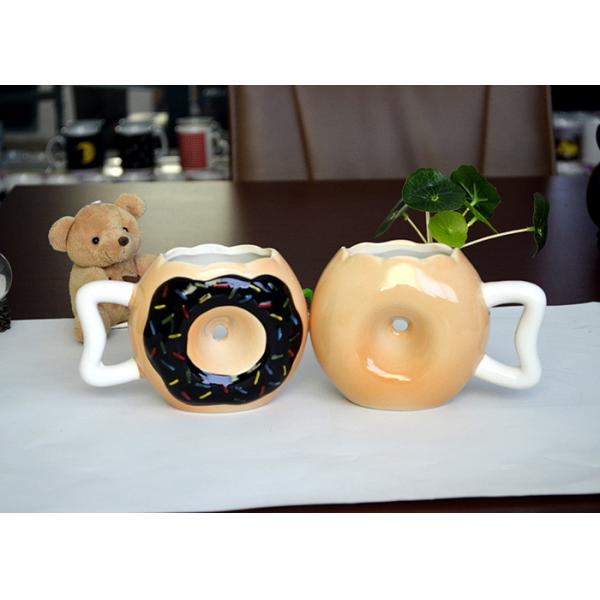 Creative Promotion Personalized Kids Mugs Doughnut Shape Dolomite Drinkware