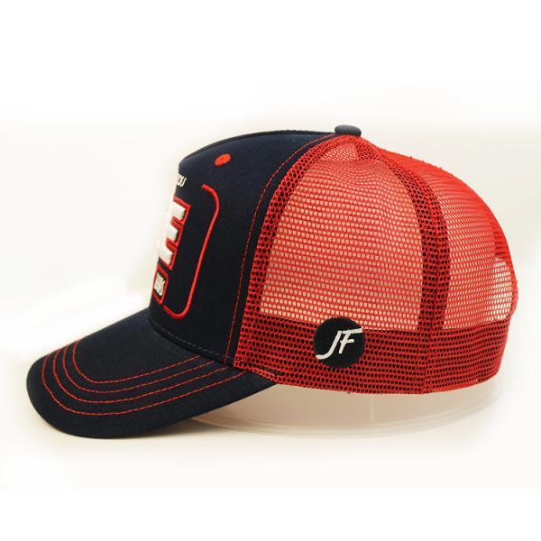 Quality Customized Size  Snapback Hats , Mesh Trucker Cap 3d Embroidered for sale