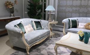China Luxury Classical Antique High End New Design Fabric Living Room Sofa Set wholesale