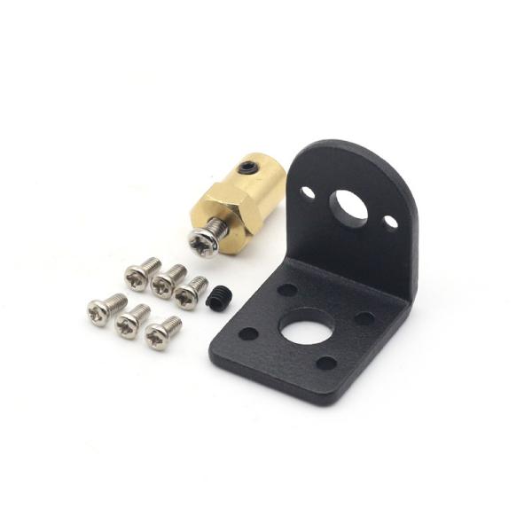 Quality ASLONG 25mm reduction motor fixing bracket+coupling set intelligent car tire coupling DC reduction motor fixing seat for sale