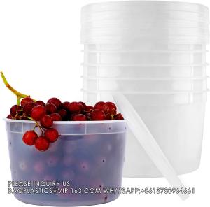 Storage Containers With Airtight Leak Proof Lids - Washable And Reusable - Recyclable BPA-Free - Microwave, Fridge