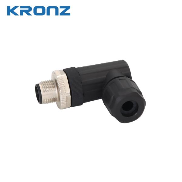 M12 A-Coded 4-Pin Circular Connector IP67 Screw Locking