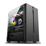 ETEK Computer Case - Openable left panel Power Supply Bottom Mount Installable