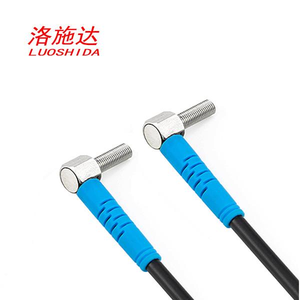 DC 3 Wire M4 Laser Proximity Sensor Switch Small Size Elbow 90 Degree Bend