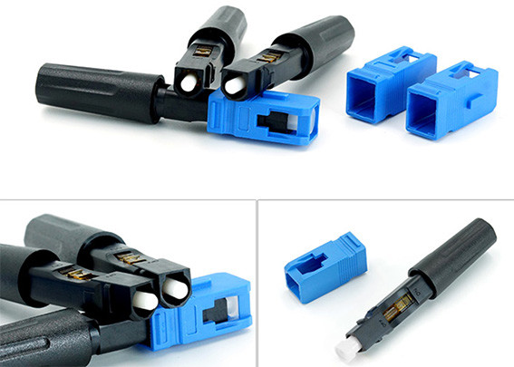 SC Single Mode Fiber Optic Fast Connector Long Boot 3.0 mm for FTTH Cable