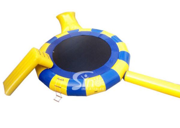 Quality 5 mts Dia. kids N adults inflatable water trampoline with springs available combined with blob, slide N log for sale