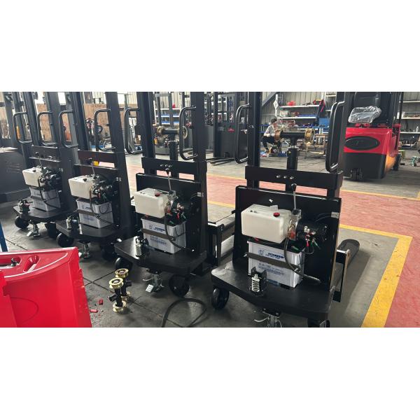 Fork Width Adjustable Electric Pallet Stacker 1 Ton 2 Ton DC Motor Semi Electric Stacker