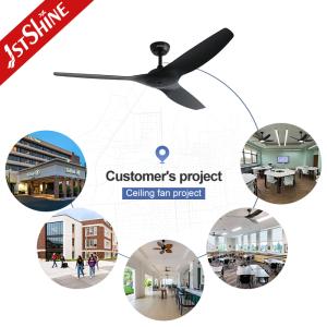 60” Matte Black Smart Ceiling Fan Sleek Design Quiet Power Smart Control