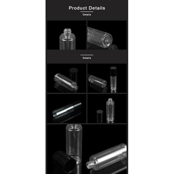 Clear 6oz PET Cosmetic Bottle Toner 120ml With Cover 28/410