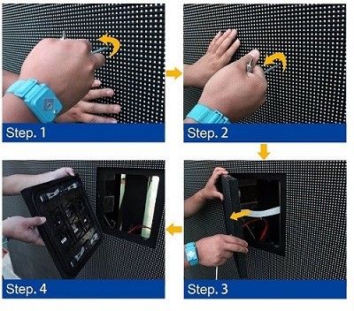Mechanical Front Access Outdoor Fixed Billboard Screen Advertising Display P8 Waterproof IP65