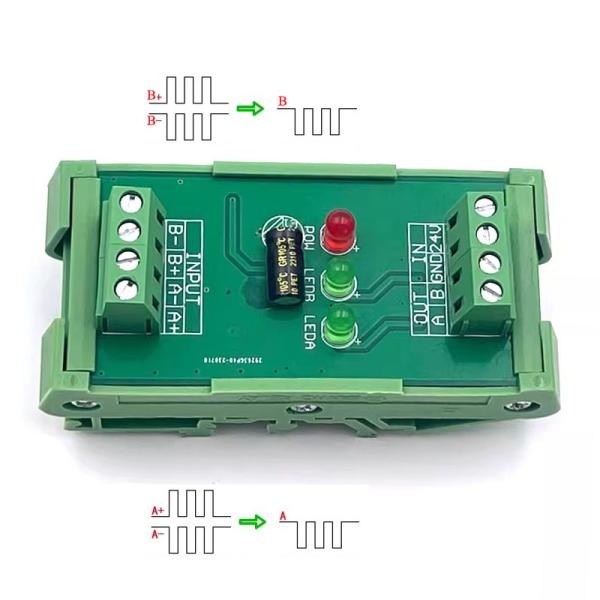 Quality DC24V 2 Ways Converter Servo Encoder Differential 5V TTL to Collector 24V HTL Signals for sale