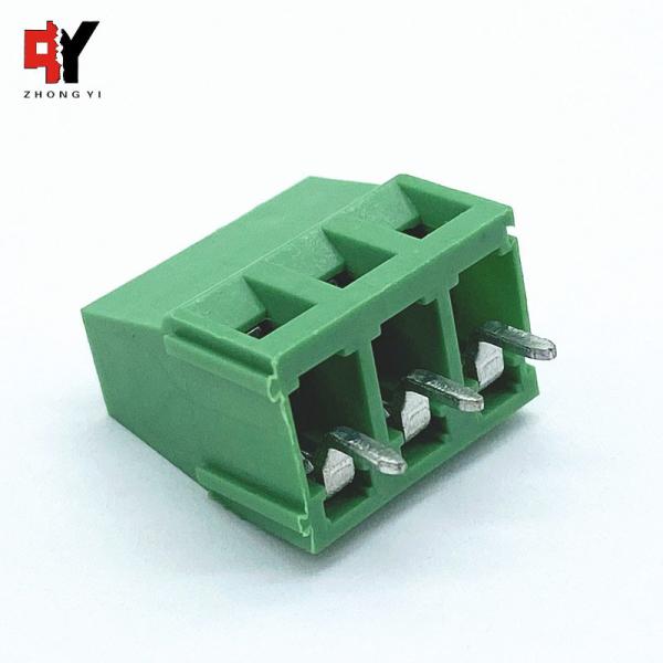 3 Poles 5.0mm Pitch Brass Cage PCB Screw Terminal Block 300V 10A