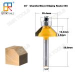 High Performance 45 Degree Chamfer Router Bit for Bevel Edging Wood with 1/4"