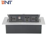Video conference solution power changeable tabletop media pop up power outlet