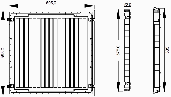 High Power Dimmable Led Panel Light , 15 Watt LED panel lamp AC 85 - 265V Power