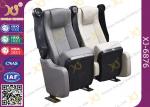 Plastic Shell Leather Cinema Theater Chairs With Tip-up Seat / Lecture Hall