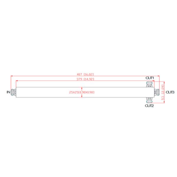 Outdoor 130-180MHz NF 3 Way 5dB Coupler / Splitter