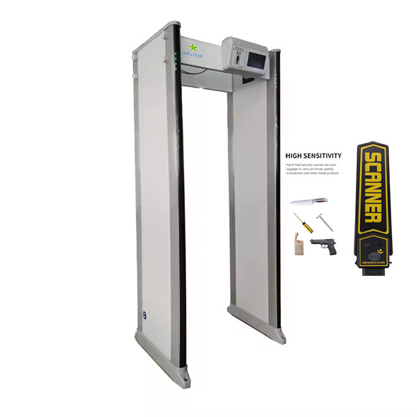 IP68 33 Zone Solar Power Backup Walk Through Metal Detector Shockproof 48 Hours MBSU Battery ,Airports Archway Metal Detector