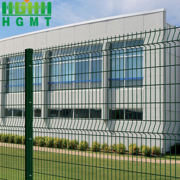 50x100mm 4.0mm 3D Fence Welded Wire Mesh Green Panel Bending Curved Fence Outdoor Garden With Post