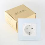 Glomarket Tuya Smart EU Standard Socket 16A WiFi Smart Home Glass Panel Wall
