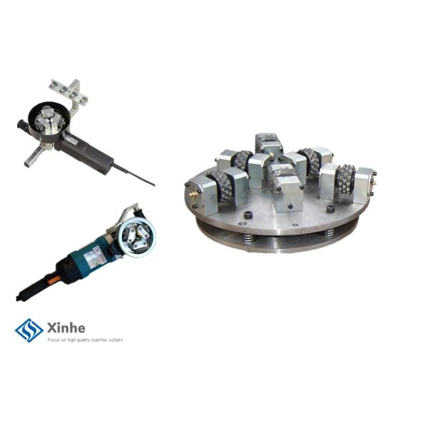 Replaceble Rotary Tungsten Carbide Tipped Star Bush Hammer Wheels On Floor Grinders