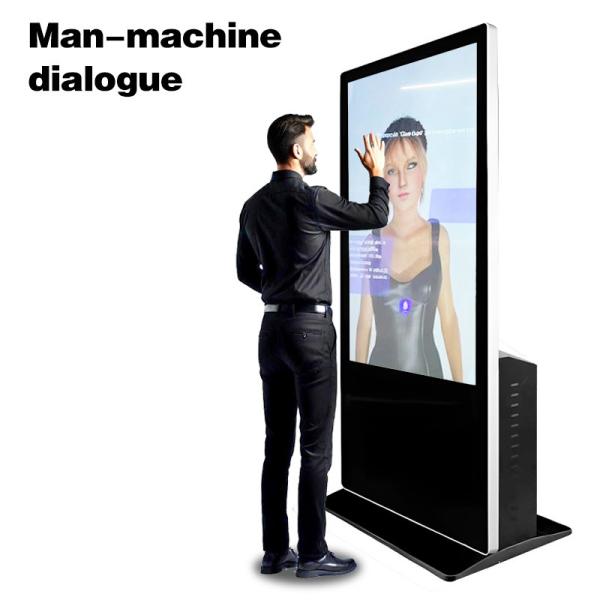 Quality 55" 4K Nvidia Chipset RTX4070 Avatar AI Man Machine Interactive Camera Microphone Touch Screen Kiosk for sale