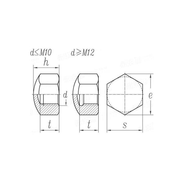 Carbon Steel M80 Hex Head Nuts DIN917 Hexagon Cap Nuts