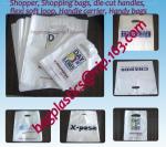 COMPOSTABLE, BIODEGRADABLE, PLACarrier, Shopping bags, Soft loop handle, Die cut
