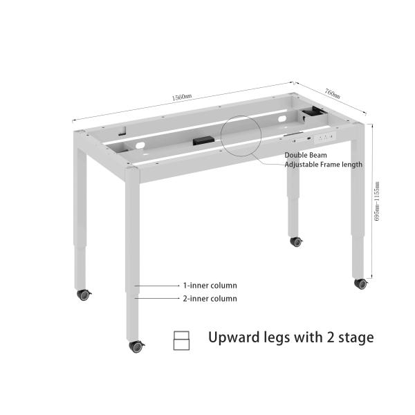 Customized Size Uplift Motorized Adjustable Desk Must-Have for Office Furniture Solutions
